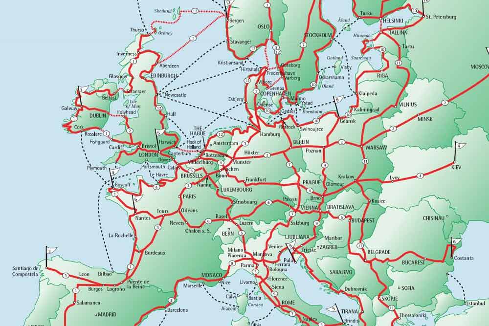 mapa eurovelo